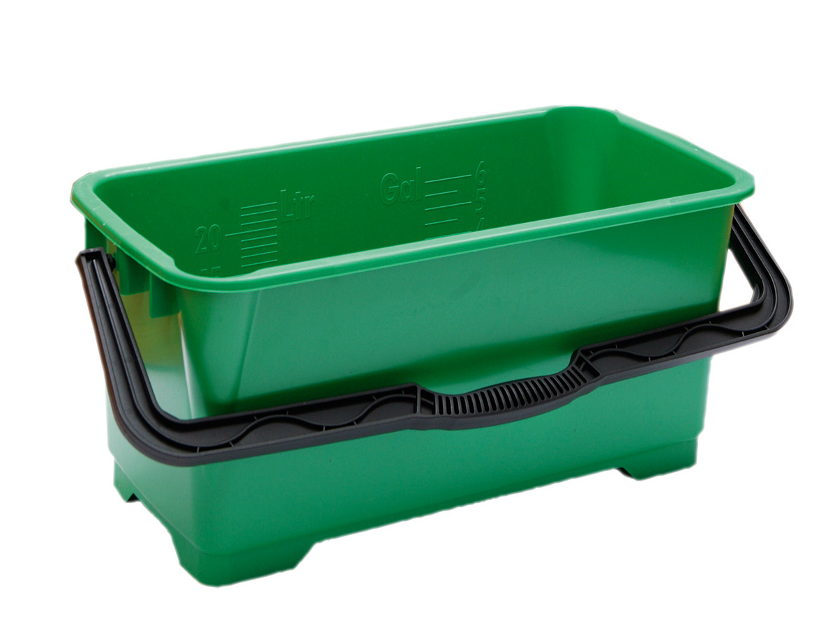 Eimer, 28 Liter, grün, mit schwarzem Plastikbügel 64-128