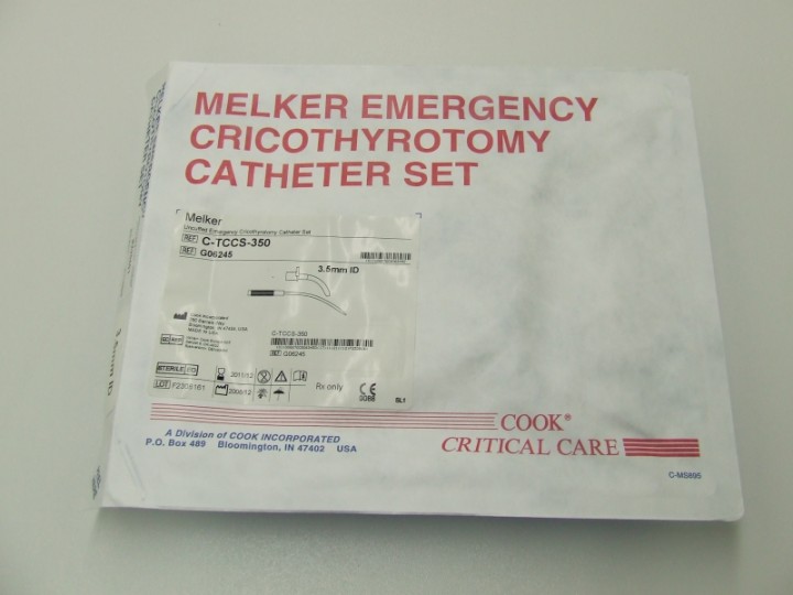 Melker Notfall Krikothyreotomie, Katheter Set, Innen 3,5mm, Länge 3,8cm X25601
