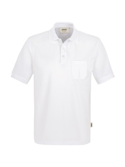 HAKRO Pocket-Poloshirt Performance Weiß, Herren YHA-812-11